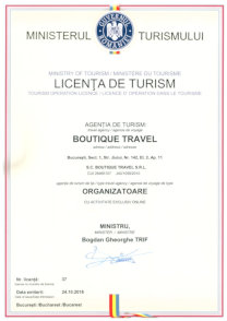Licență de turism Boutique Travel